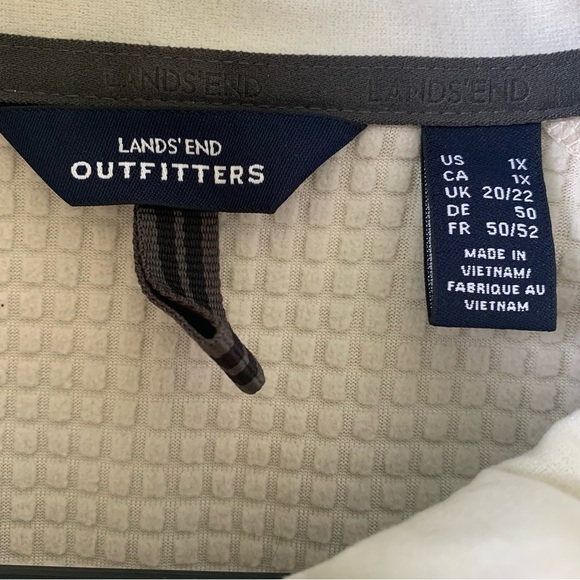 Lands' End Off White Textured Jacket Size 1X XL - Picture 4 of 6